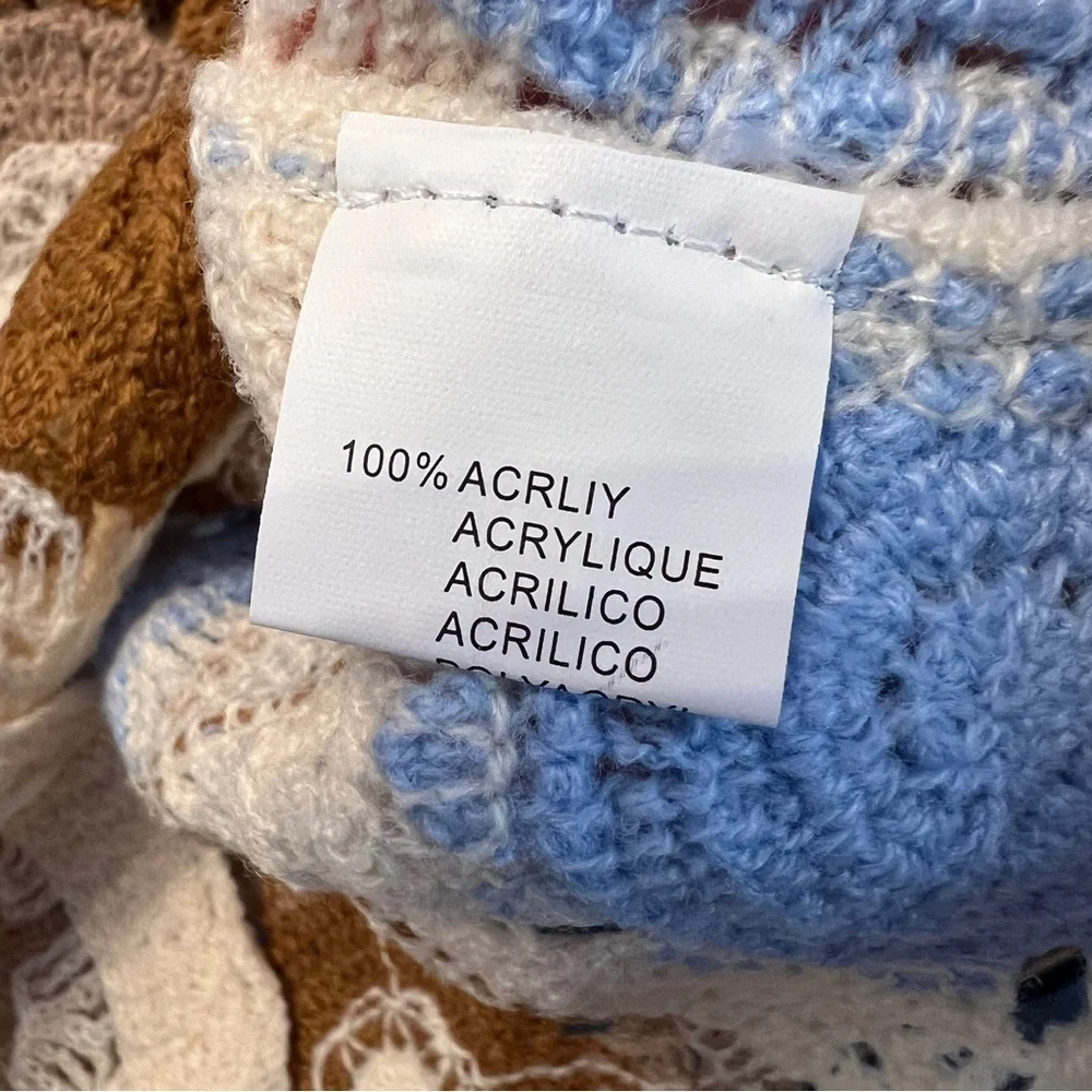 Boho Crochet 2-Piece Set Sunburst Knit Top & Skirt - Picture 11 of 11